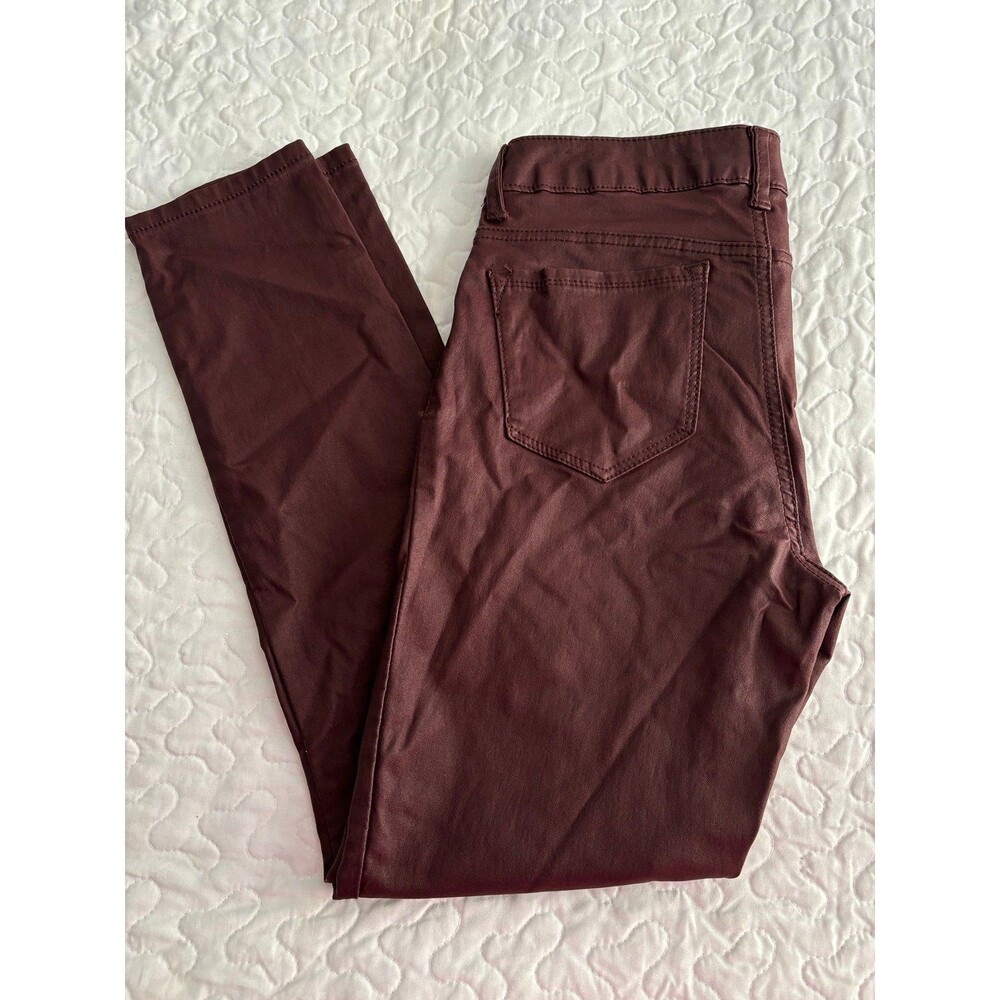 1822 denim maroon coated ankle skinny jeans size 8